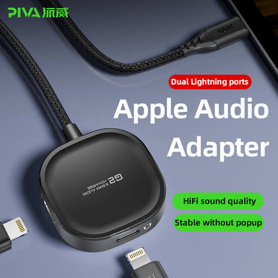 PIVA G2  IPHONE DUAL LIGHTINING SPLITTER WITH EXTRA JACK 3.5MM